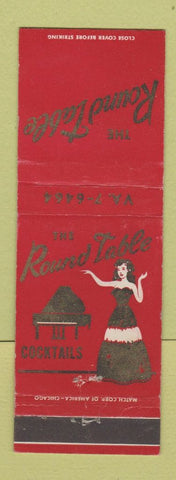 Matchbook Cover - The Round Table girlie Des Plaines IL