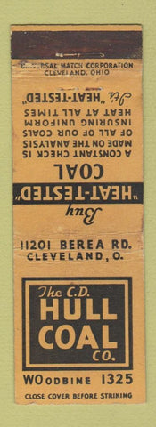 Matchbook Cover - CD Hull Coal Cleveland OH