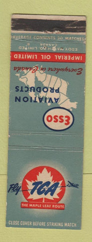 Matchbook Cover - TCA Airlines Esso oil gas WEAR