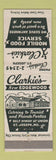 Matchbook Cover - Clarkie's Mobile Food Service St Joseph MO