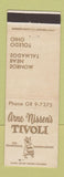 Matchbook Cover - Arne Nissen's Tivoli Toledo OH WEAR