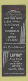 Matchbook Cover - Linway Restaurant Canton OH