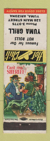Matchbook Cover - Yuma Grill AZ hillbilly