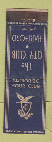 Matchbook Cover - City Club Hartford CT FEDERAL LONG WEAR