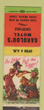 Matchbook Cover - Carolou's Motel Long Beach CA hillbilly