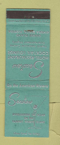 Matchbook Cover - Seaview Hotel Restaurant Riviera Beach FL WEAR