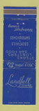 Matchbook Cover - Landfall Woods Hole MA restaurant