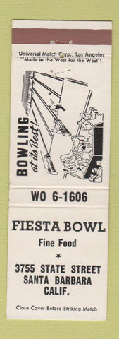 Matchbook Cover - Fiesta Bowling Santa Barbara CA