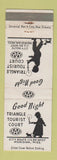 Matchbook Cover - Triangle Tourist Court motel Meridian MS