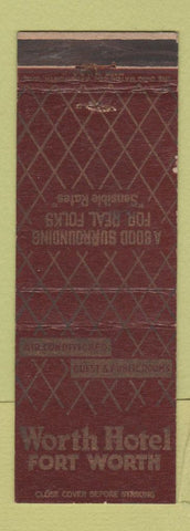 Matchbook Cover - Worth Hotel Fort Worth TX