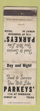 Matchbook Cover - Parkeys' Tulsa OK Route 66 restaurant WORN