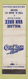 Matchbook Cover - OshKosh B'Gosh Men's Clothes Wallace Van Bree Racine WI WEAR