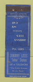 Matchbook Cover - Johnny Lee's Sohio oil gas  WORN