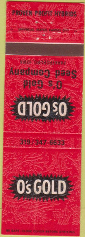 Matchbook Cover - O's Golld Seed Co Parkersburg IA