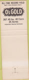 Matchbook Cover - O's Golld Seed Co Parkersburg IA