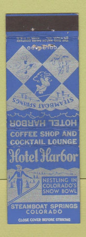 Matchbook Cover - Hotel Harbor Steamboat Springs Colorado girlie