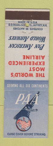 Matchbook Cover - Pan An Airlines DD Bean