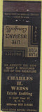 Matchbook Cover - Charles Weiss Estate Auditing New York City