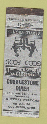 Matchbook Cover - Cobblestone Diner Columbia OH