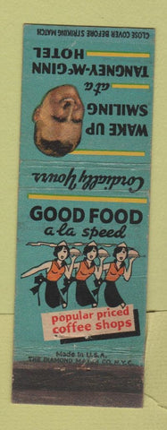 Matchbook Cover - Tangney McGinn Hotel Waterlo IA Des Moines Ames IA