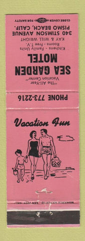 Matchbook Cover - Sea Garden Motel Pismo Beach CA