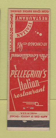 Matchbook Cover - Pellegrini's Italian Restaurant Chicago IL