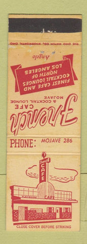 Matchbook Cover - French Cafe Mojave CA