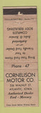 Matchbook Cover - Cornelison Motors Ford Atlantic IA