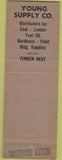 Matchbook Cover - Young Supply Co Upper Darby PA coal lumber gas