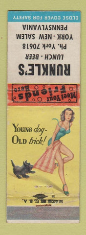 Matchbook Cover - Runkle's Restaurant York New Salem PA pinup