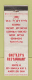 Matchbook Cover - Sheltler's Restaurant Massillon OH