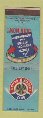 Matchbook Cover - United Aircraft Club