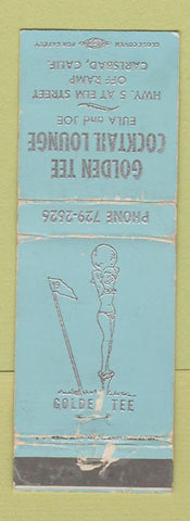 Matchbook Cover - Golden Tee Cocktail Lounge Carlsbad CA girlie WORN