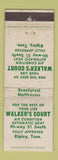 Matchbook Cover - Walker's Court Ripley TN motel