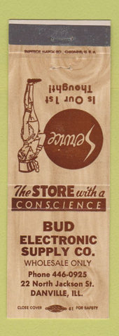 Matchbook Cover - Bud Electronic Supply Danville IL