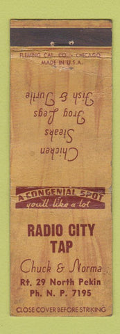 Matchbook Cover - Radio City Tap Pekin IL WORN