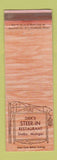 Matchbook Cover - Diek's Steer In Restaurant Shelby MI WEAR