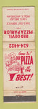 Matchbook Cover - Red Devil Pizza Parlor Holly MI WORN