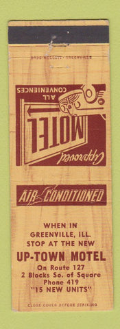Matchbook Cover - Up Town Motel Greenville IL