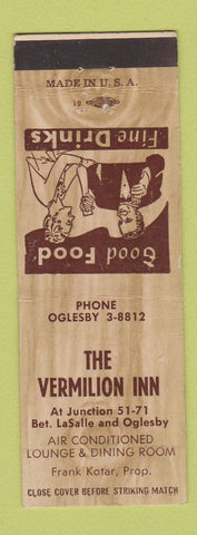 Matchbook Cover - Vermilion Inn between LaSalle Oglesby IL