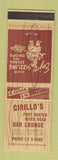 Matchbook Cover - Cirillo's Bar Lounge Fort Hunter GA