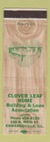 Matchbook Cover - Clover Leaf Home Building Loan Association Edwardsville IL