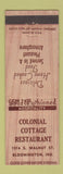 Matchbook Cover - Colonial Cottage Restaurant Bloomington IN