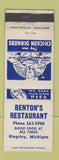 Matchbook Cover - Benton's Restaurant Kingsley MI