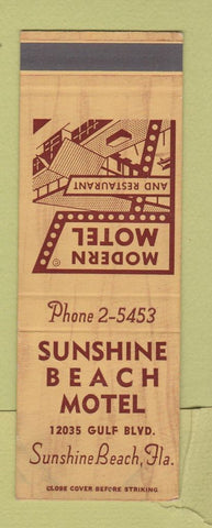 Matchbook Cover - Sunshine Beach Motel FL SAMPLE