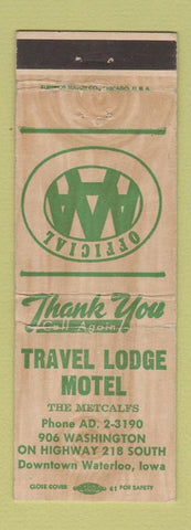 Matchbook Cover - Travel Lodge Motel Waterloo IA
