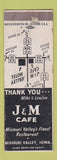 Matchbook Cover - J&M Cafe Missouri Valley IA WEAR SAMPLE