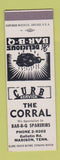 Matchbook Cover - The Corral Madison TN BBQ SAMPLE