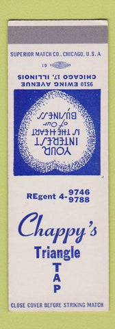 Matchbook Cover - Chappy's Triangle Tap Chicago IL SAMPLE