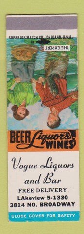Matchbook Cover - Vogue Liquors Bar  SAMPLE